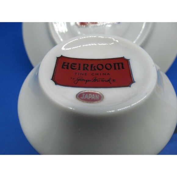 Georges Briard Heirloom Tea Cups And Saucers 4 sets - Picture 7 of 12